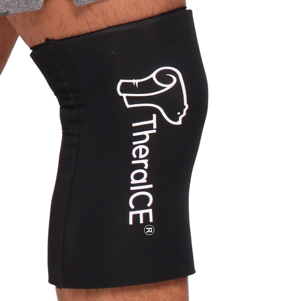 TheraICE Knee Ice Pack Wrap Compression Maneve for Injuries, Reuseable Gel Cold Packs Brace Επίσης για αγκώνα, Ankle & Calf - Ευέλικτη ψύξη Wrap Recovery for Meniscus, ACL, MCL Pain Relief
