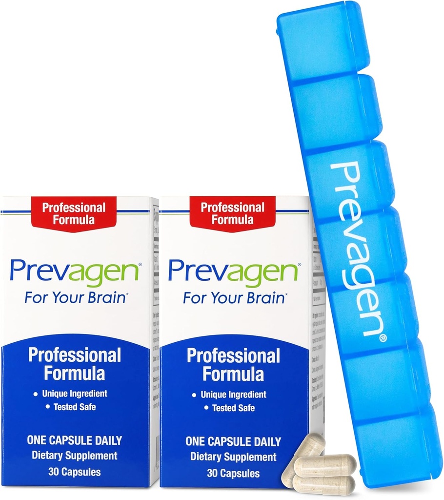 Prevagen Professional Formula - 60 Capsules (2 Month Supply) | Formulated for Your Brain | 40mg of Apoaequorin Plus Vitamin D3 with 7-Day Pill Minder