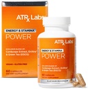 Power: Energy & Stamina - συμπλήρωμα μανιταριών, με Cordyceps, Πράσινο τσάι, και ιδιόκτητο εκχύλισμα Alpinia Galanga, μπορεί να βελτιώσει την εστίαση και την ενέργεια, Vegan & Gluten-free, 60 κάψουλες