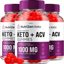 (3 Pack) NutriZen Keto ACV Gummies - Σύνθετη Φόρμουλα Nutri Zen Keto Plus ACV Gummies Apple Cider Vinegar Keto Nutrizen ACV Gummies Συμπλήρωμα διατροφής Κριτικές Άνδρες γυναίκες (180 Gummies)