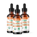LIQUIDHEALTH Βιταμίνη D3 4000 IU, USDA Organic Vitamin D Υγρές σταγόνες για ενήλικες & παιδιά, Vegan Vitamin D για την υποστήριξη ανοσοποιητικού συστήματος, την υγεία των οστών, την υποστήριξη της διάθεσης, υγιές δέρμα - Made in USA (3 Pack)