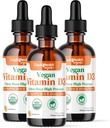 LIQUIDHEALTH Βιταμίνη D3 4000 IU, USDA Organic Vitamin D Υγρές σταγόνες για ενήλικες & παιδιά, Vegan Vitamin D για την υποστήριξη ανοσοποιητικού συστήματος, την υγεία των οστών, την υποστήριξη της διάθεσης, υγιές δέρμα - Made in USA (3 Pack)