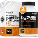 Renew Actives Turmeric Curcumin with Black Pepper – 600MG Turmeric Root, 100MG Curcuminoids ανά 2 κάψουλες – Υποστηρίζει Digestion, Liver Health, Joint Relief & Mobility – Κατασκευάζεται στον Καναδά – 120 κάψουλες