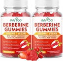 2 συσκευασίες Βερβερίνη Gummies, Sugar Free 2000mg υψηλής ισχύος συμπλήρωμα βερβερίνης HCI, Plus Ceylon Κανέλα, Γαϊδουράγκαθο γάλακτος για γυναίκες & άνδρες, ανοσοποιητικό σύστημα & υποστήριξη μεταβολισμού - 120 Gummies