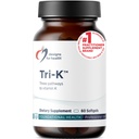 Designs for Health TRI-K - Three Forms of Vitamin K + GG, High Potency Supplement - 2000mcg Vitamin K1, 500mcg K2 MK-4 - Non-GMO + Gluten Free (60 Softgels)