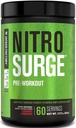 Jacked Factory NITROSURGE Preworkout Supplement - Ατελείωτη ενέργεια, Άμεση κέρδη δύναμη, σαφή εστίαση, Έντονες αντλίες - ΟΧΙ Booster & Ισχυρή Preworkout Energy Powder - 60 εξυπηρετούν, Cherry Limeade