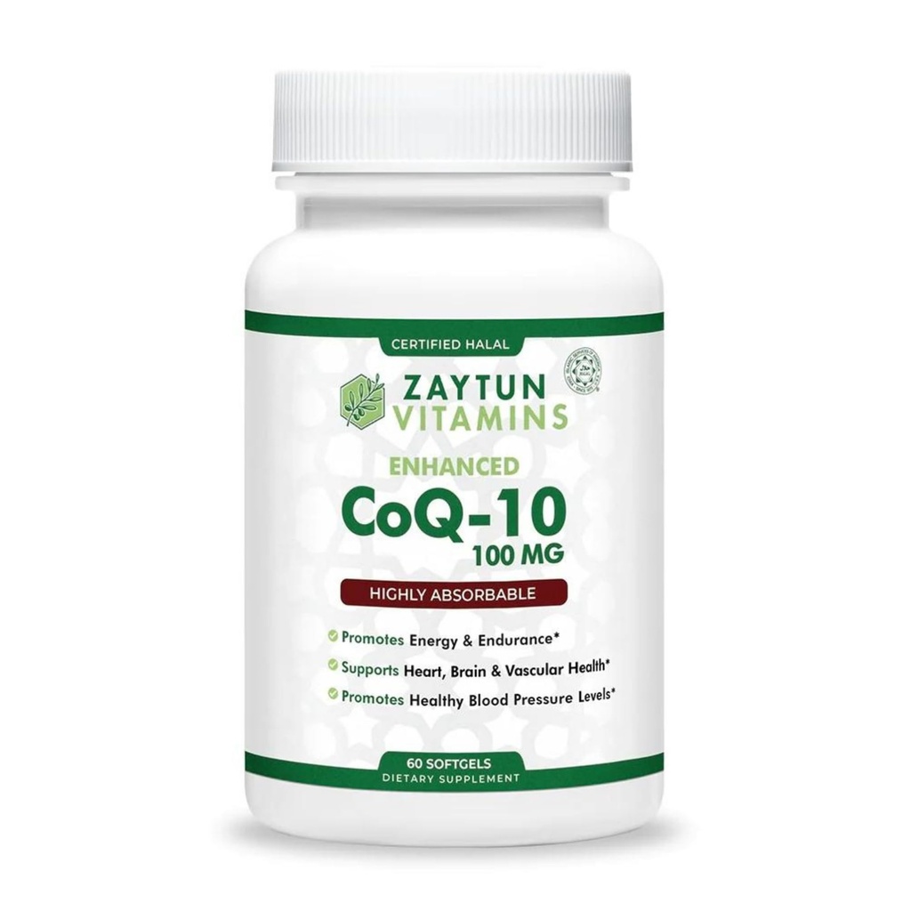 Zaytun Halal CoQ10 Υψηλή απορροφήσιμη, μία ανά ημέρα, υποστηρίζει την υποστήριξη της καρδιάς και την παραγωγή ενέργειας, 60 Mini Softgels, Made in USA - Halal Βιταμίνες