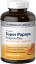 American Health Super Papaya Enzyme Plus - 360 Μασώμενα Δισκία - Το συμπλήρωμα μετά το γεύμα - Μη GMO - 120 εξυπηρετήσεις