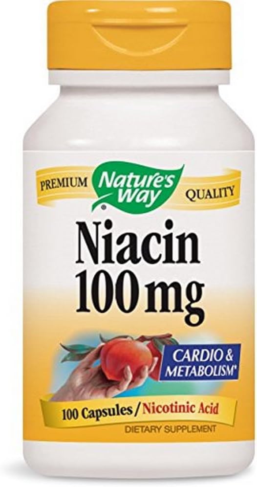 Nature's Way Niacin, 100 Capsules (Pack of 4)