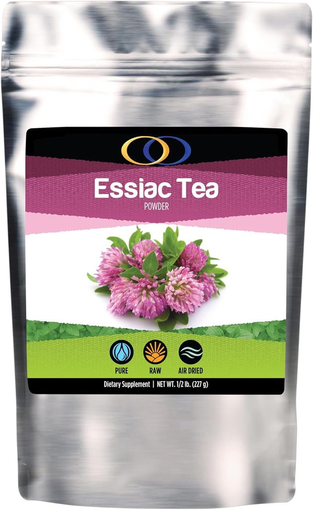 Optimally Organic ESSIAC Tea 8 Herb Powder - USA & EU Organicly Grown Finely Ground Herbs! - Rene Caisse's Prized Recipe with Sheep Sorrel Roots!