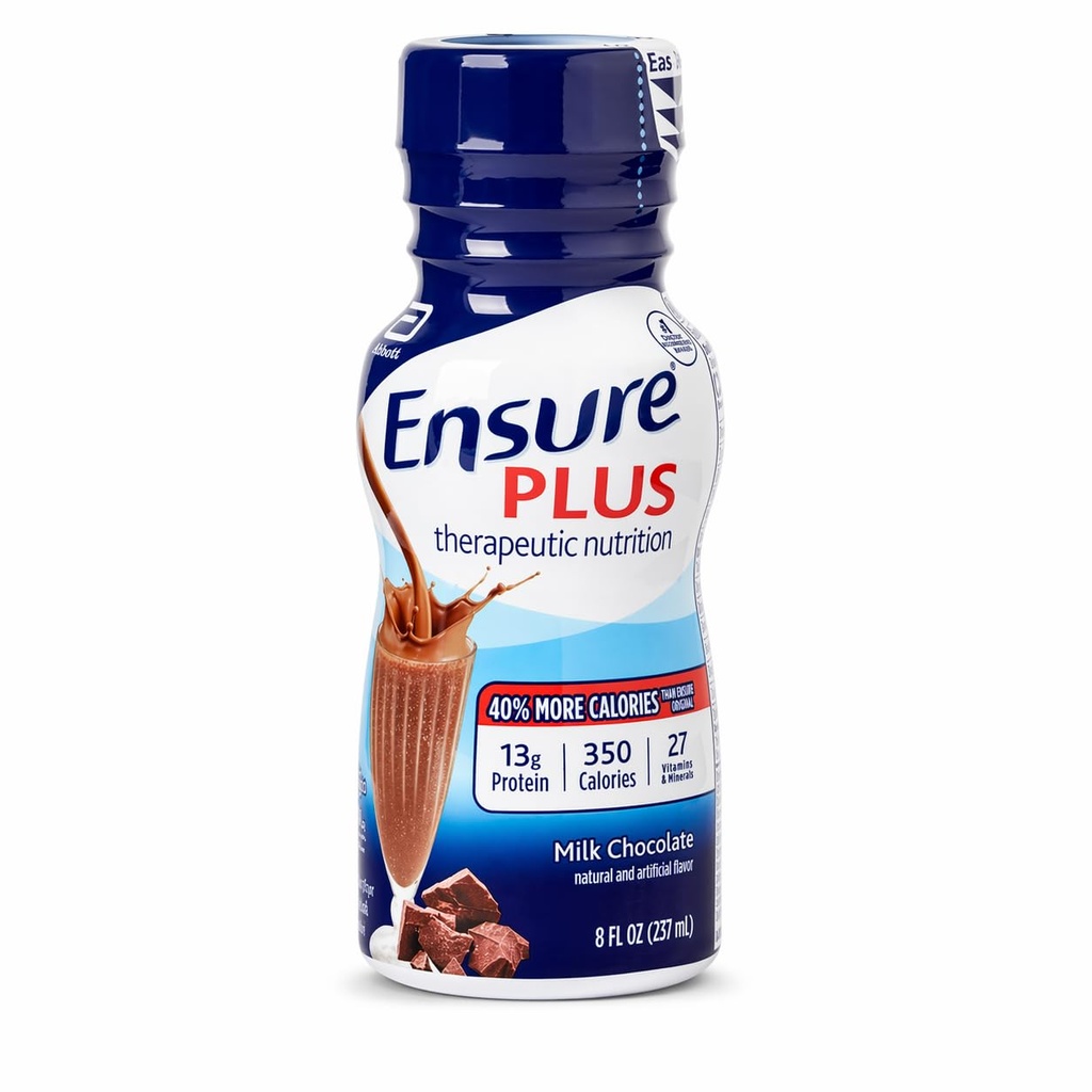 Ensure Plus Creamy Milk Chocolate Shake - 24 x 8 Ounce Bottles
