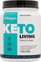 NaturesPlus KetoLiving Natural Collagen, Unflavored - 1,36 lb Tub - Ketogenic Protein Powder - Υποστηρίζει ανοσοποιητική & ουρική αρθρίτιδα υγεία, κοινή κινητικότητα & μαλλιά, δέρμα & νύχια - Χωρίς γλουτένη, μη GMO - 28 εξυπηρετήσεις