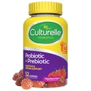 Culturelle Daily Probiotic Gummies for Women & Men, Berry Flavor, 52 Count, Φυσικά-Πηγή Daily Probiotic + Prebiotic for Digestive Health, Non-GMO & Vegan