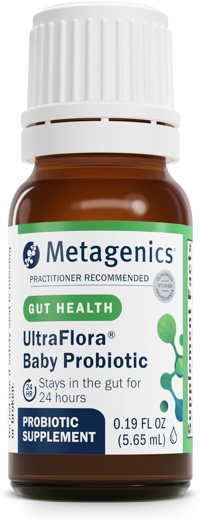 Metagenics UltraFlora Baby Probiotic - Baby Probiotic Drop - for Babies & Young Children - Kids Probiotics - with Bifidobacterium Animalis SSP. Lactis & Lactobacillus Rhamnosus GG - 0.19 fl oz