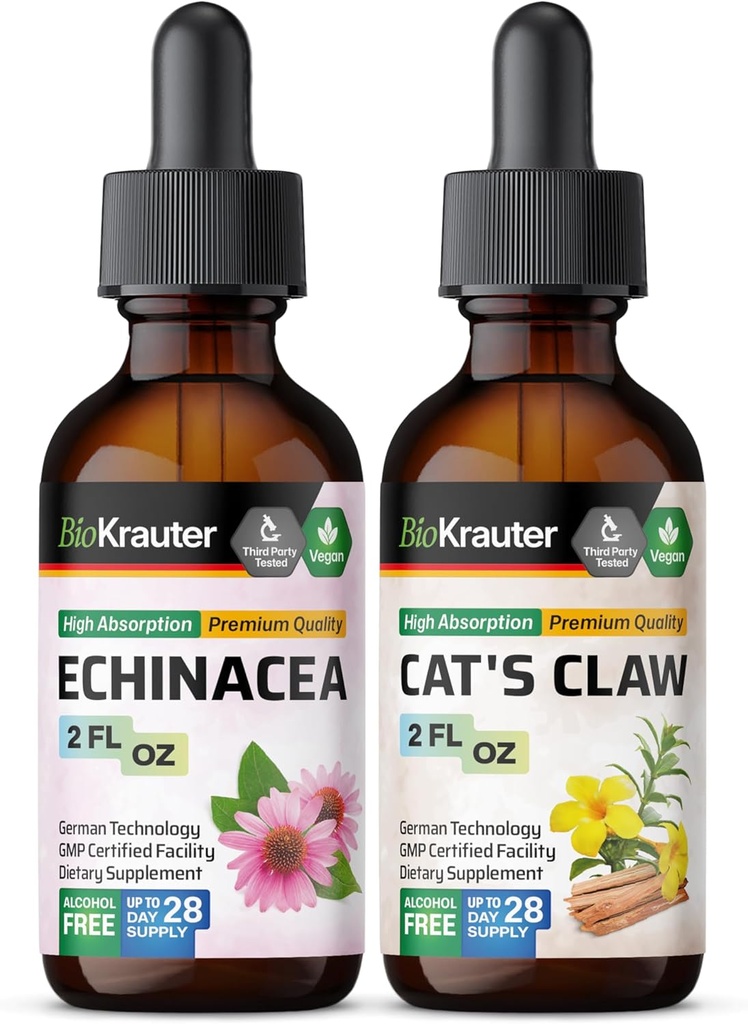 BIO KRAUTER Echinacea Βάμμα 2 Fl. Oz. & Claw Timcture 2 Fl. Oz.