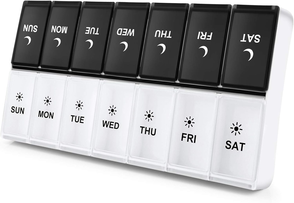 DANYING Extra Large Pill Organizer 2 φορές την ημέρα, XL Weekly Pill Box 2 ανά ημέρα, AM Pill Case, Day Night Pill Container 7 Day, Vitamin Case Δύο φορές την ημέρα