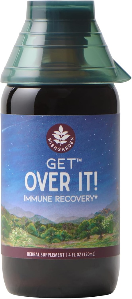 WishGarden Herbs Get Over It! - Herbal Immunity Recovery Supplement & Immune Booster Tincture, Provides Immunity Boost to Help Eliminate Stubborn Conditions, Immune Support, Lung Support, Biotic, 4oz
