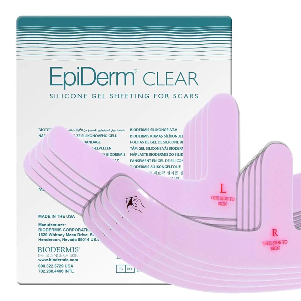 Epi-Derm Mastopexy Anchor Shape Silicone Tape – Anchor Design Ραφτή για την αποκατάσταση της μείωσης του στήθους - Helps Smooth & Fade Scars – Premium-Grade Silicone, Reuseable & Washable – Καθαρό, 5-Pairs