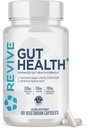 Revive MD Gut Health Supplements for Men & Women - Daily Gut Repair & Digestive Health Support Formula with Thyme, Regano & Milk Thistle - Vegan-Friendly, Gluten-Free - 60 κάψουλες χορτοφάγων