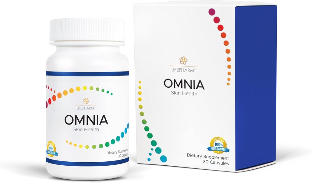 Omnia - Skin, Hair, and Nails Supplement - Triple Active Complex for Healthy and Glowing Skin - Διαθέτει μια φυσική ανάμειξη βιταμινών, ορυκτών, κολλαγόνου και άλλων υπερτροφών - 30 κάψουλες