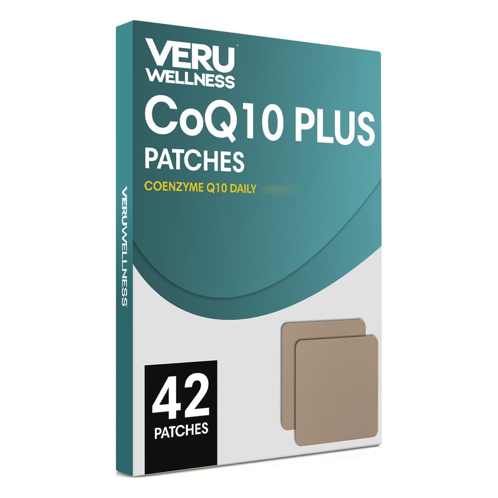 Veru Wellness CoQ10 Plus καθημερινά - Αυτοκόλλητο συνένζυμο Q10, 8-10 ώρες (42 ημέρα)