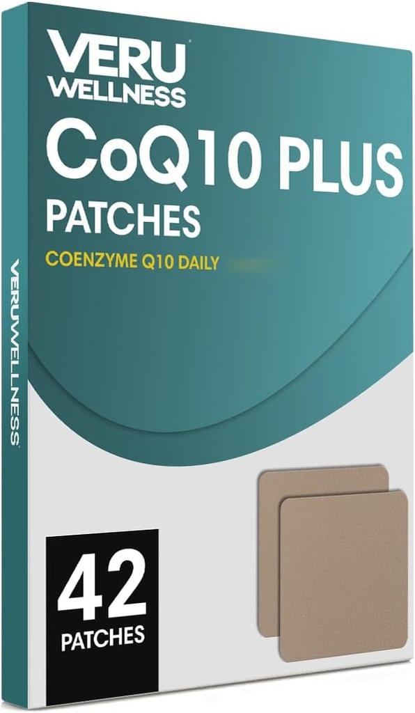 Veru Wellness CoQ10 Plus καθημερινά - Αυτοκόλλητο συνένζυμο Q10, 8-10 ώρες (42 ημέρα)