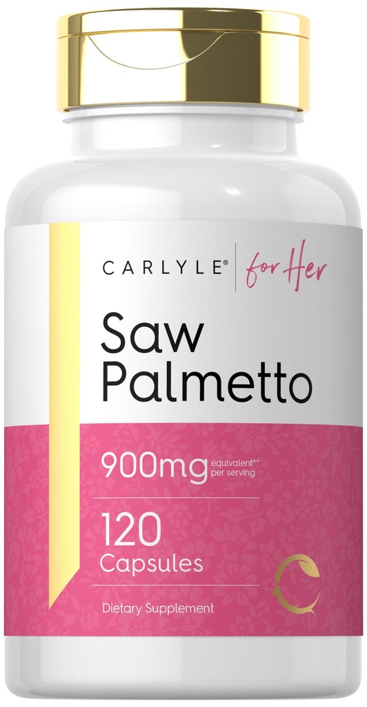 Carlyle Saw Palmetto for Women | 120 Capsules | Full Spectrum Extract Supplement | Non-GMO, Gluten Free Supplement | for Her
