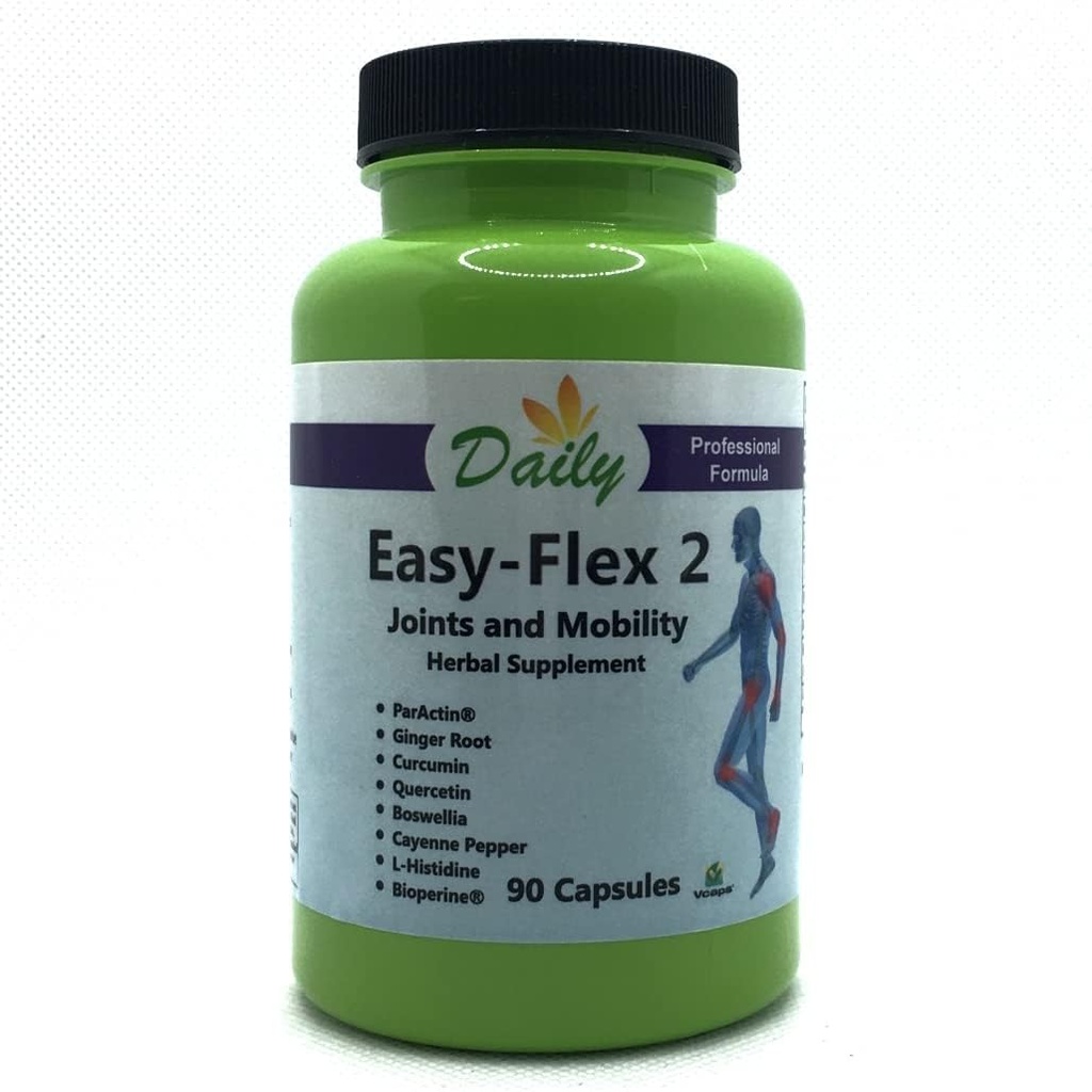 Daily Manufacturing Easy-Flex 2TM (Andrographis Paniculata, Boswellia Extract, L-Histidine, Curcumin (Τουρμερική), Quercetin, Black Pepper Extract, Ginger Root Powder & Cayenne Pepper)
