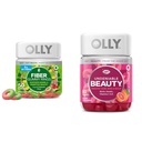 OLLY Gummy δαχτυλίδια ινών, 5g Prebiotic Fiber, FOS (Fructo-ολιγοσακχαρίτες), Digestive Support & Undediable Gummy ομορφιάς, για τα μαλλιά, δέρμα, νύχια, βιοτίνη, βιταμίνη C, κερατίνη, Chewable συμπλήρωμα