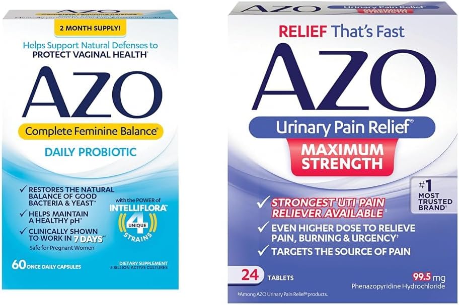 AZO Πλήρης γυναικεία ισορροπία καθημερινά προβιοτικά για τις γυναίκες, κλινικά αποδεδειγμένα για να βοηθήσει στην προστασία της κολπικής υγείας & ούρων ανακούφιση μέγιστη δύναμη 