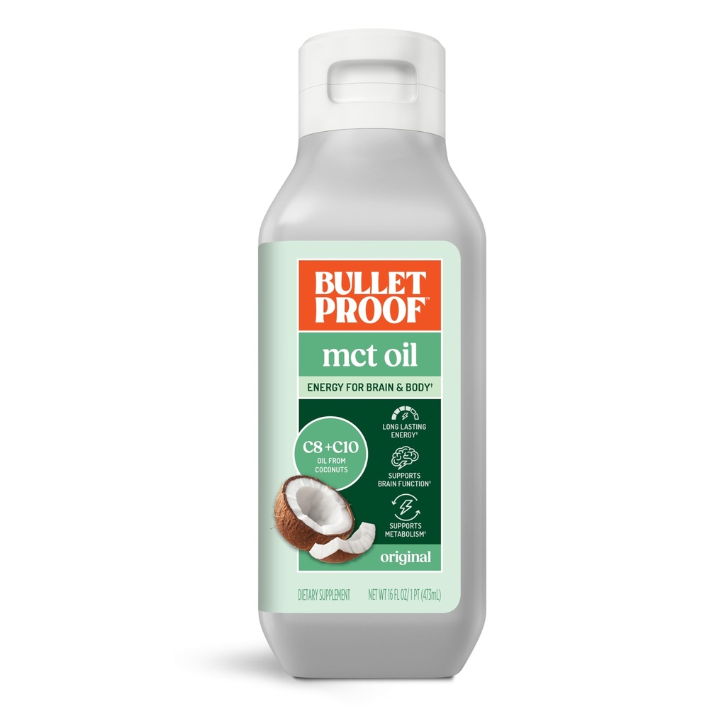 Αλεξίσφαιρο MCT Oil Κατασκευασμένο με C10 και C8 Ounces, 16 ουγγιά, Keto συμπλήρωμα για διαρκή ενέργεια, εγκέφαλο και το σώμα καυσίμου, Προσθήκη στον καφέ και smoothies, συσκευασία Μαΐου Vary