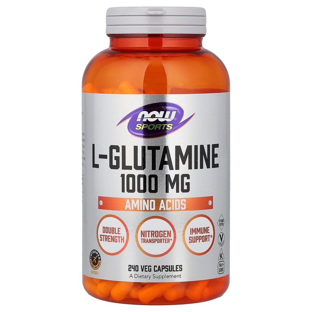 Τώρα Τρόφιμα L-Γλουταμίνη 1000 mg - 240 Κάψουλες