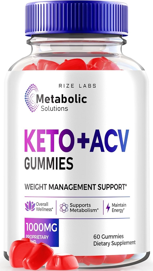 rize labs Μεταβολικές Λύσεις Keto+ACV Gummies for Advanced Weight Loss, Apple Cider Vinegar, Official Reviews (60 Gummies)
