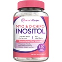 Doctor's Recipes Inositol Supplement for Women, Myo-Inositol & D-Chiro Inositol Capsules 2050mg per Serving, Ideal 40:1 Blend, 120 Vegan Caps