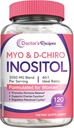 Doctor's Recipes Inositol Supplement, Myo-Inositol & D-Chiro Inositol Capsules 2050mg per Serving, Ideal 40:1 Blend, Hormone Balance for Women, Ovarian Function & Fertility Support, 120 Vegan Caps