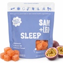 SAM+LEO Gummies ύπνου για παιδιά & εφήβους με μελατονίνη, πάθος λουλούδι & βιταμίνη B6 - Gentle Sleep Aid Gummies για ξεκούραστο ύπνο 