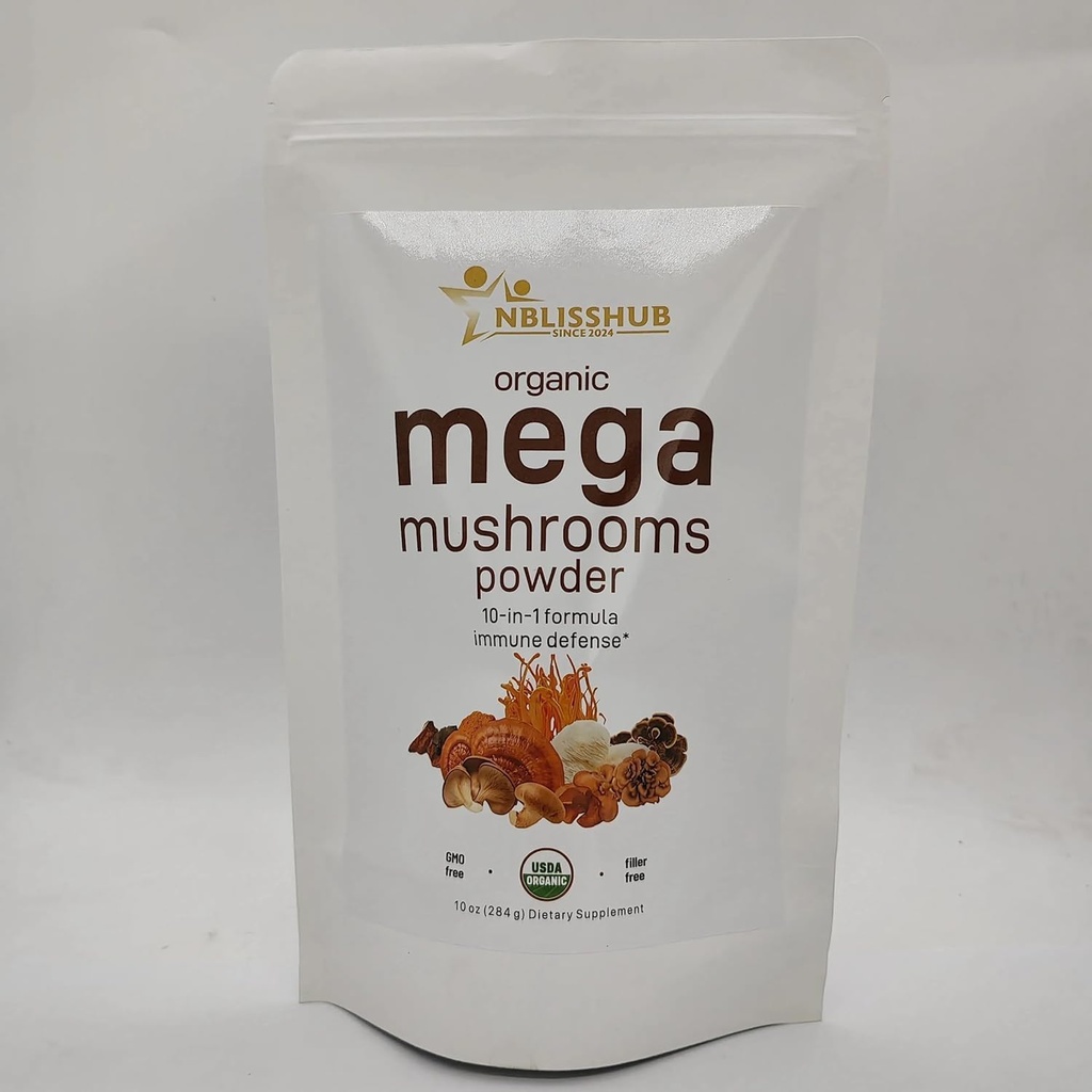 Βιολογικό Mega Mushroom Powder 10 in 1 Complex – Ανοσοποιητικό Σύστημα Booster 