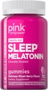 PINK Melatonin Gummies 10mg | Max Potency | Mixed Berry Flavor | Vegan, Non-GMO & Gluten Free Supplement