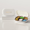 Μικρή θήκη χαπιών με 6 διαμερίσματα, Delicate Daily Pill Box για Purse, Hill Organizer Χάπια Δοχεία για Βιταμίνες, Fish Oil, Συμπληρώματα και Φάρμακα (Λευκό)