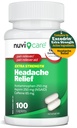Κεφαλαλγία Ανακούφιση με Acetaminophen 250 mg, Aspirin (NSAID) 250 mg, Caffeine 65 mg - Προσωρινή Ανακούφιση Ελαχίστων Παθών & Πόνων - Σύγκριση με Excedren Extra Strength Pain Reliever (100 Caplets)