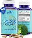4-in-1 DIM Poent Complex 300mg - Οιστρογόνος Ισορροπία και Μεταβολισμός, Ενέργεια & Εμμηνόπαυση Συμπλήρωμα Υποστήριξης με Βιοπερίνη (x4), Ασβέστιο και Μπρόκολο - για γυναίκες και άνδρες 60 Υπηρεσίες