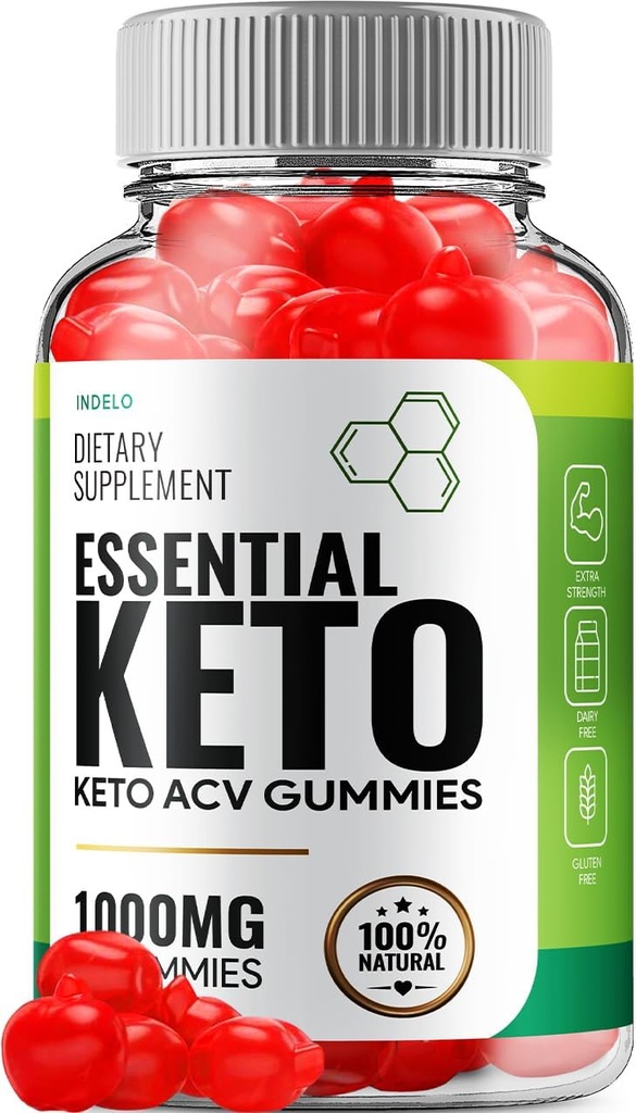 Essential Keto ACV Gummies - Advanced Formula Essential Keto + ACV Weight Management Gummies Apple Cider Vinegar Keto Essential ACV Gummies Dietary Supplement Κριτικές Vitamin B12 B6 (60 Gummies)