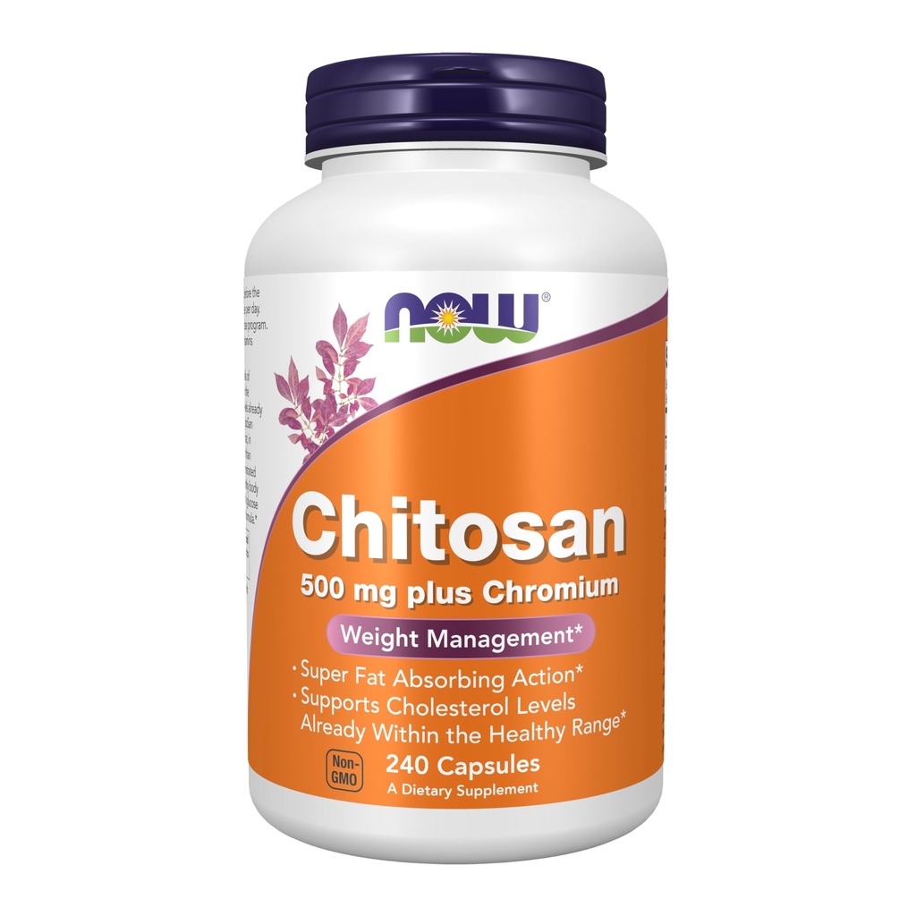 NOW Supplements, Chitosan 500 mg plus Chromium, Weight Management*, 240 Veg Capsules