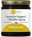 ruved Wellness Jam - Amla Jam with Honey, Chyawanprash for Immune Support & Digestive Health, Ayurvedic Blend with Amla & Ashwagandha - 10.6 oz Jar (1 Κόμης)