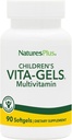 NaturesPlus Children’s Vita-Gels Multivitamin, Natural Orange Flavor - 90 Softgels, Pack of 2 - Χωρίς γλουτένη - 180 Total Services