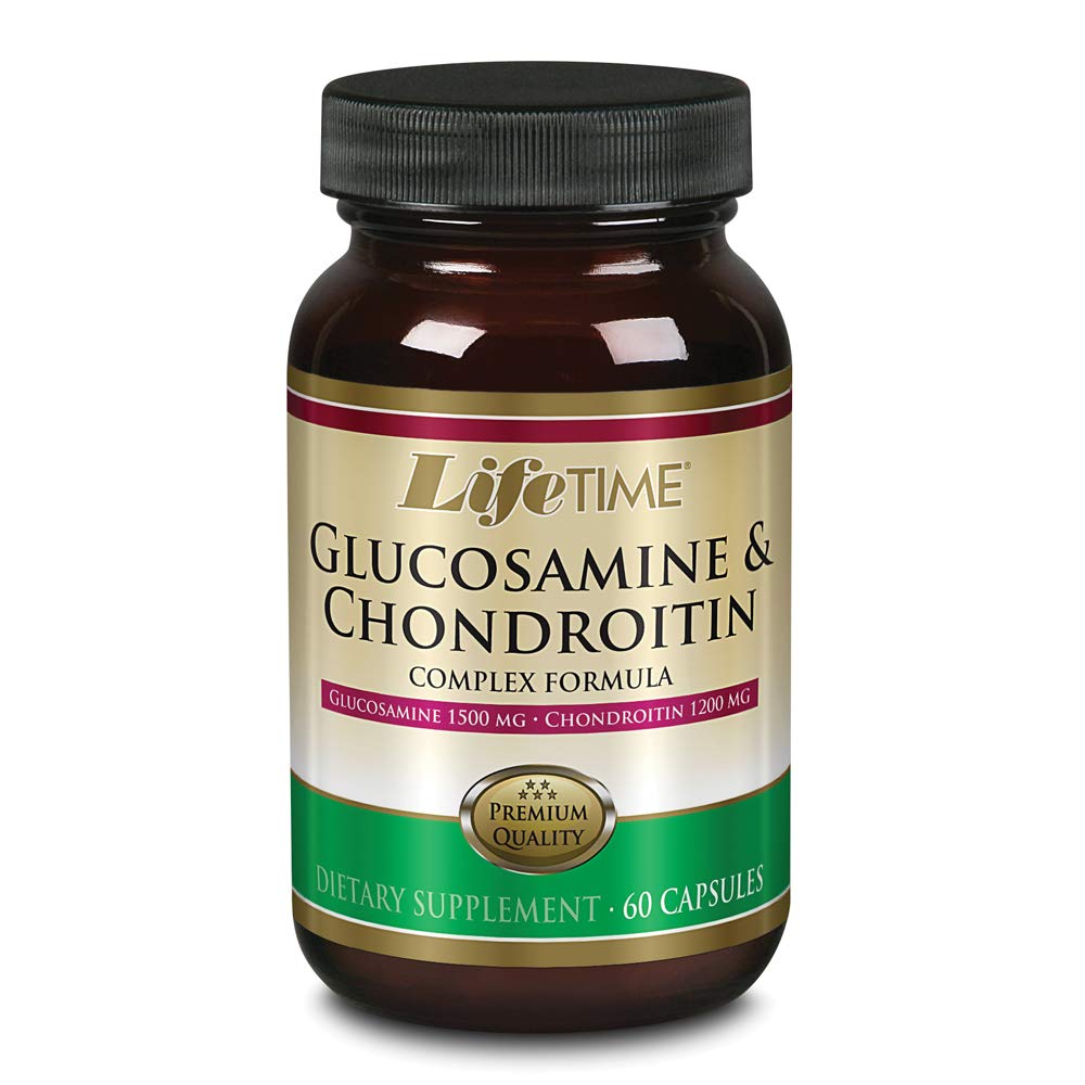 LIFETIME Glucosamine Chondroitin Complex | Support Mobility, Joints & Recovery | 1500mg Glucosamine, 1200mg Chondroitin | 60 Capsules