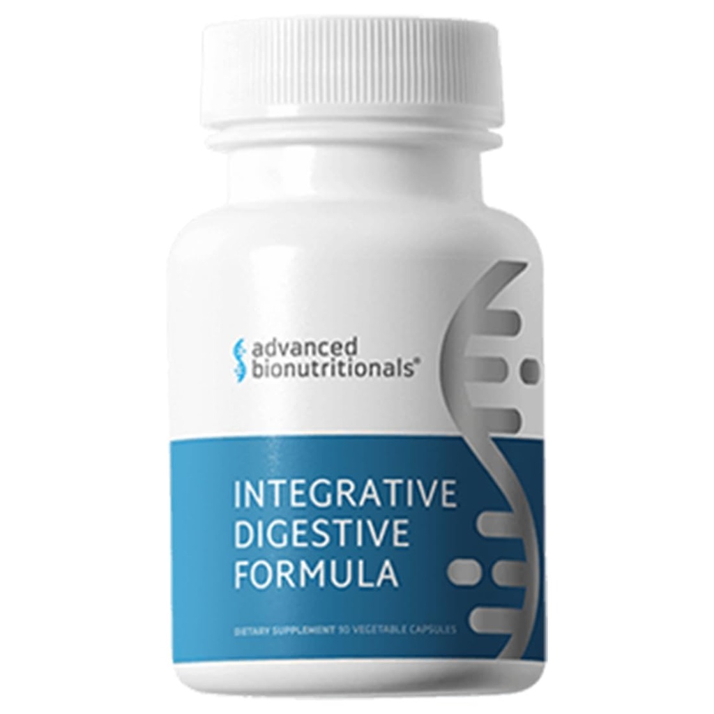 Advanced Bionutritionals – Integrative Digestive Formula, Support Healthy Digestion with Ginger Root, Natural Digestive Relief for Heartburn, Bloating, Constipation, Diarrhea, Non GMO (60 Tablets)