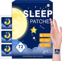 72 Pack επιθέματα ύπνου για ενήλικες επιπλέον δύναμη, εύκολο στην εφαρμογή επίθεμα ύπνου με βαλεριάνα & μελατονίνη επιθέματα, Long-Lasting Night για άνδρες και γυναίκες