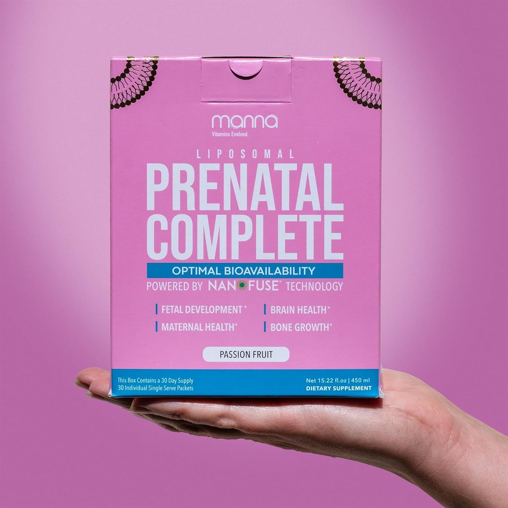 Manna Vitamins Evolved - Liposomal Prenatal Complete - Liquid Prenatal Vitamins for Women - Καλύτερες Προγεννητικές Βιταμίνες για Έγκυες Γυναίκες για όλα τα στάδια της εγκυμοσύνης