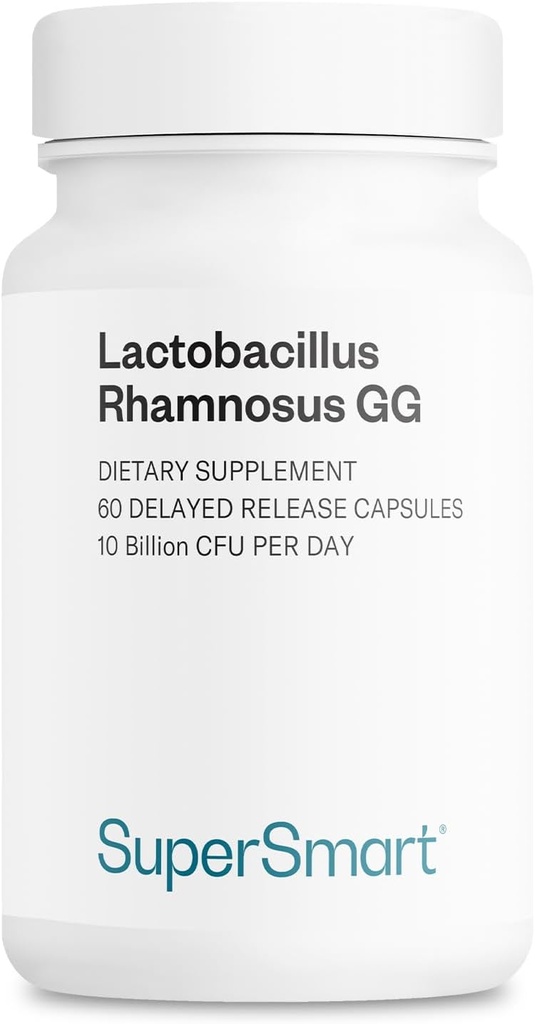 Supersmart - Lactobacillus Rhamnosus GG 10 Δισεκατομμύρια CFU ανά ημέρα (LGG Probiotic with Inulin) - Πνευστική & Ανοσολογική Υποστήριξη - Κολπική Χλωρίδα Υγεία 